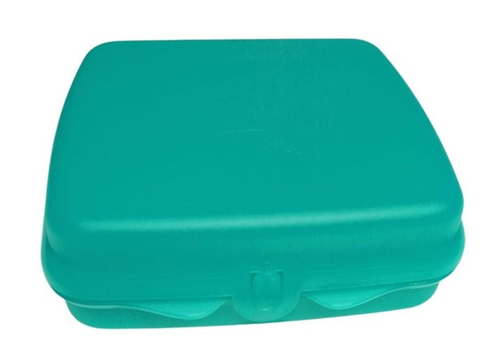 Tupperware Sandwich-Box Aufbewahrungsbox Brotdose quadratisch mit Scharnier und Verriegelung (grün),