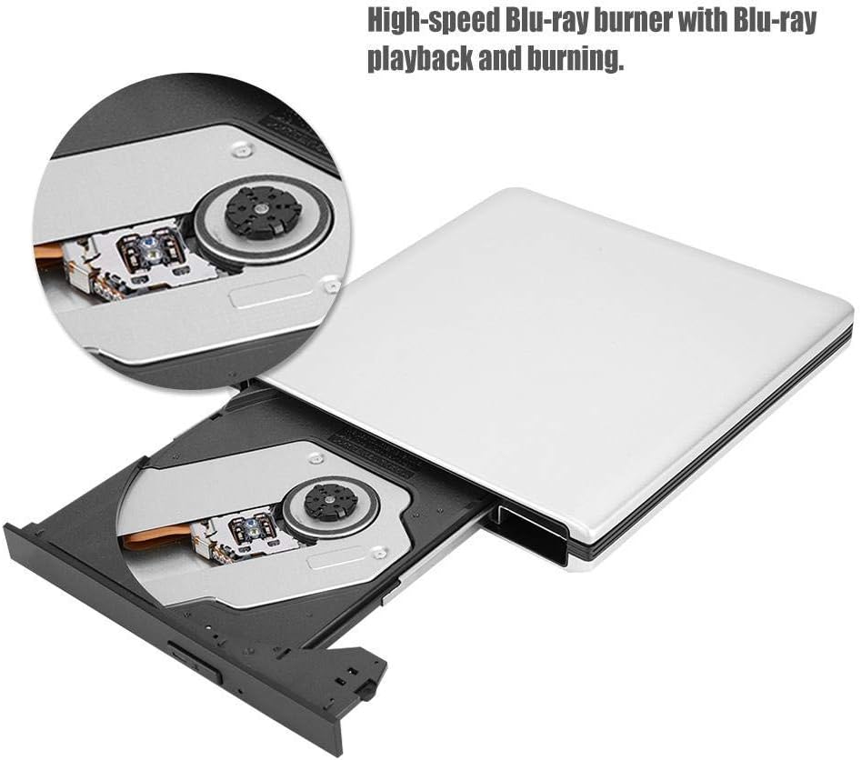 Tangxi Laptop PC Externer Dis-Brenner, USB3.0 Blu-Ray Optical Disk Drive, 3D DVD/CD/BD Writer Record
