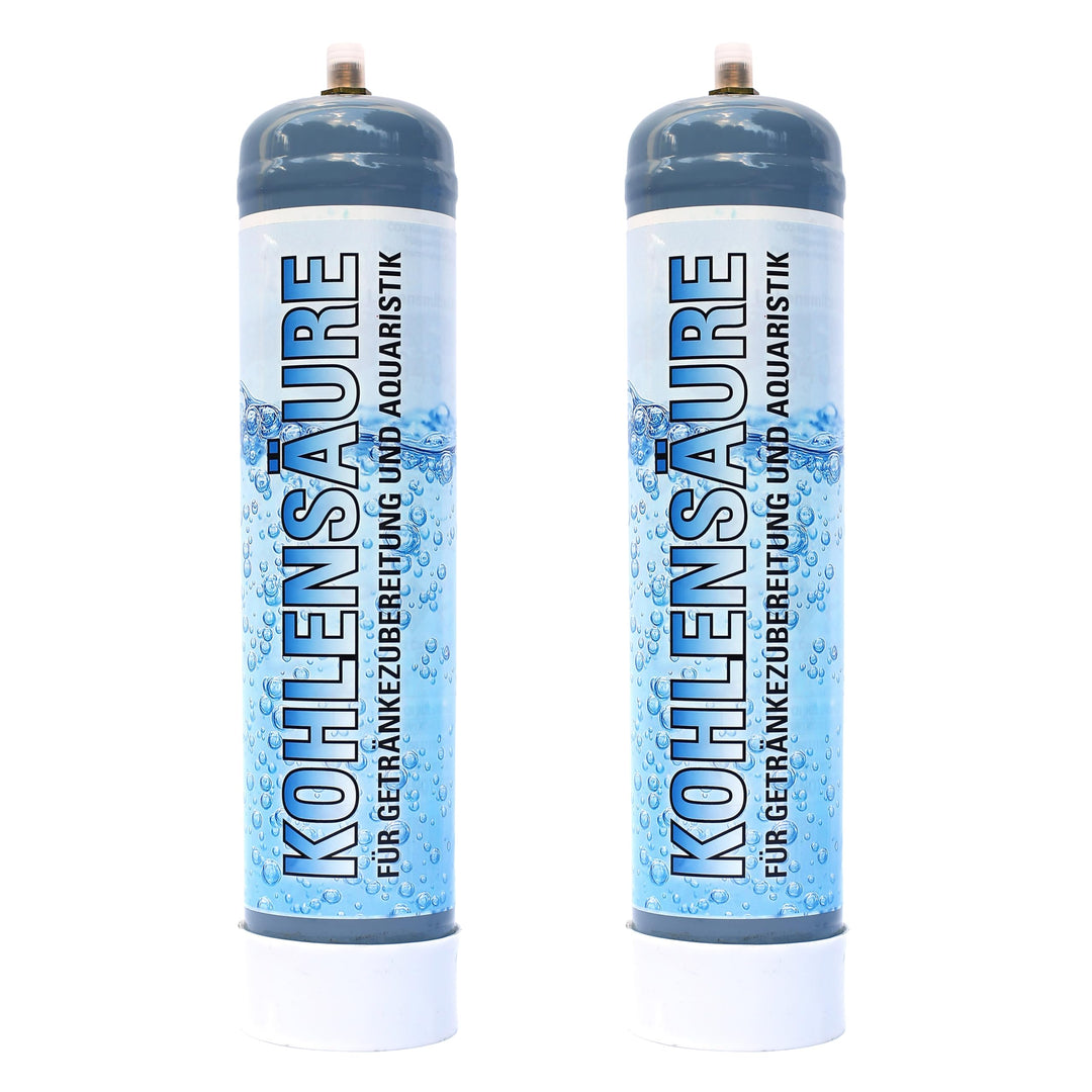 Kohlensäure 2X 640g Einwegflaschen mit Anschluss M11x1 für CO2 Wassersprudler