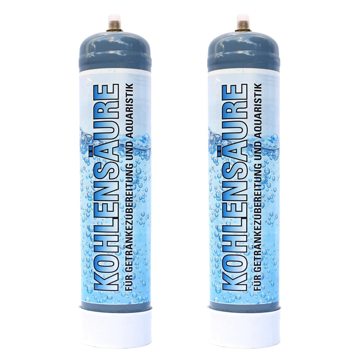 Kohlensäure 2X 640g Einwegflaschen mit Anschluss M11x1 für CO2 Wassersprudler