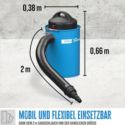 Güde GAA 50 55136, Absauganlage, Blau, 1100 W, 85 Dezibel