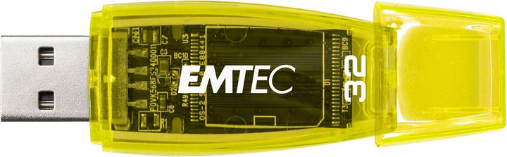 Emtec C410 32GB USB-Stick USB 2.0 Transparent Neon - 2er Pack (Orange Gelb) Pack de 2 (32 Go), Pack