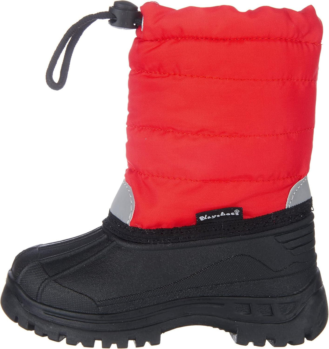 Playshoes Unisex Kinder Winter-Bootie Schneeschuh 24/25 EU Rot, 24/25 EU Rot