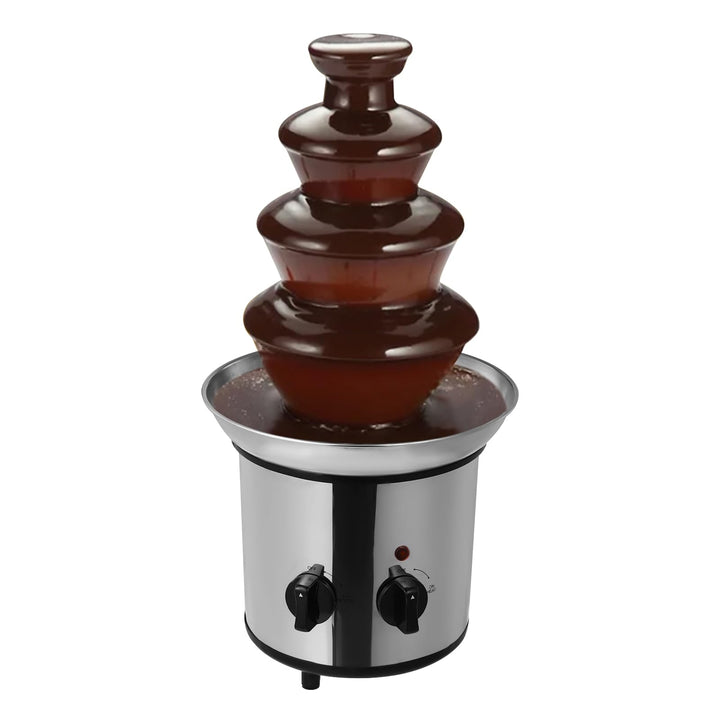 Schokoladenbrunnen 170W Edelstahl Schokobrunnen Max. Kapazität 1 kg Schokofondue Schokoladenfondue S