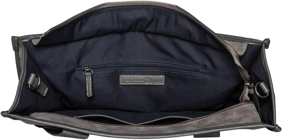 Denim TOM TAILOR LETICIA Damen Shopper L, 42x14.5x34.5 Dark Grey, Dark Grey