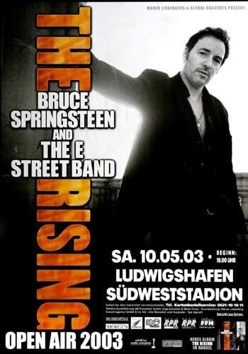 Bruce Springsteen - Open Air, Ludwigshafen 2003 » Konzertplakat/Premium Poster | Live Konzert Verans