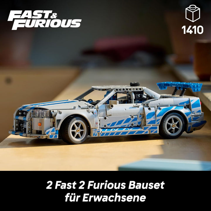 LEGO Technic 2 Fast 2 Furious Nissan Skyline GT-R R34 Automodell-Bauset für Erwachsene - mit Driftfu