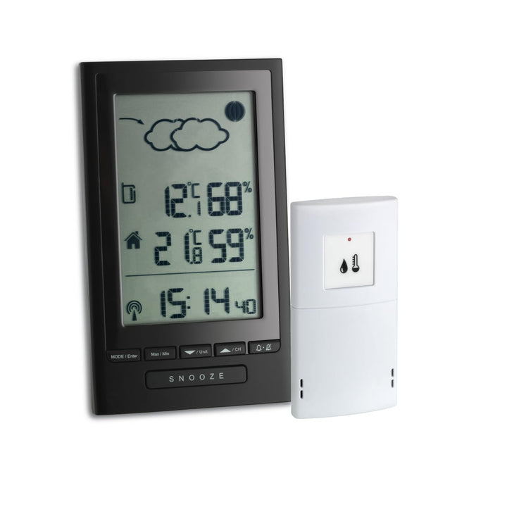 TFA Dostmann 35.1122 Modus Plus Funk-Wetterstation, Wettervorhersage, Aussentemperatur, Innentempera
