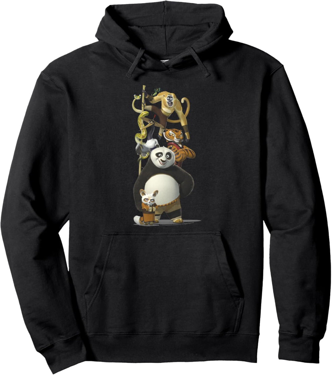 Kung Fu Panda Po And The Furious Five Portrait Pullover Hoodie