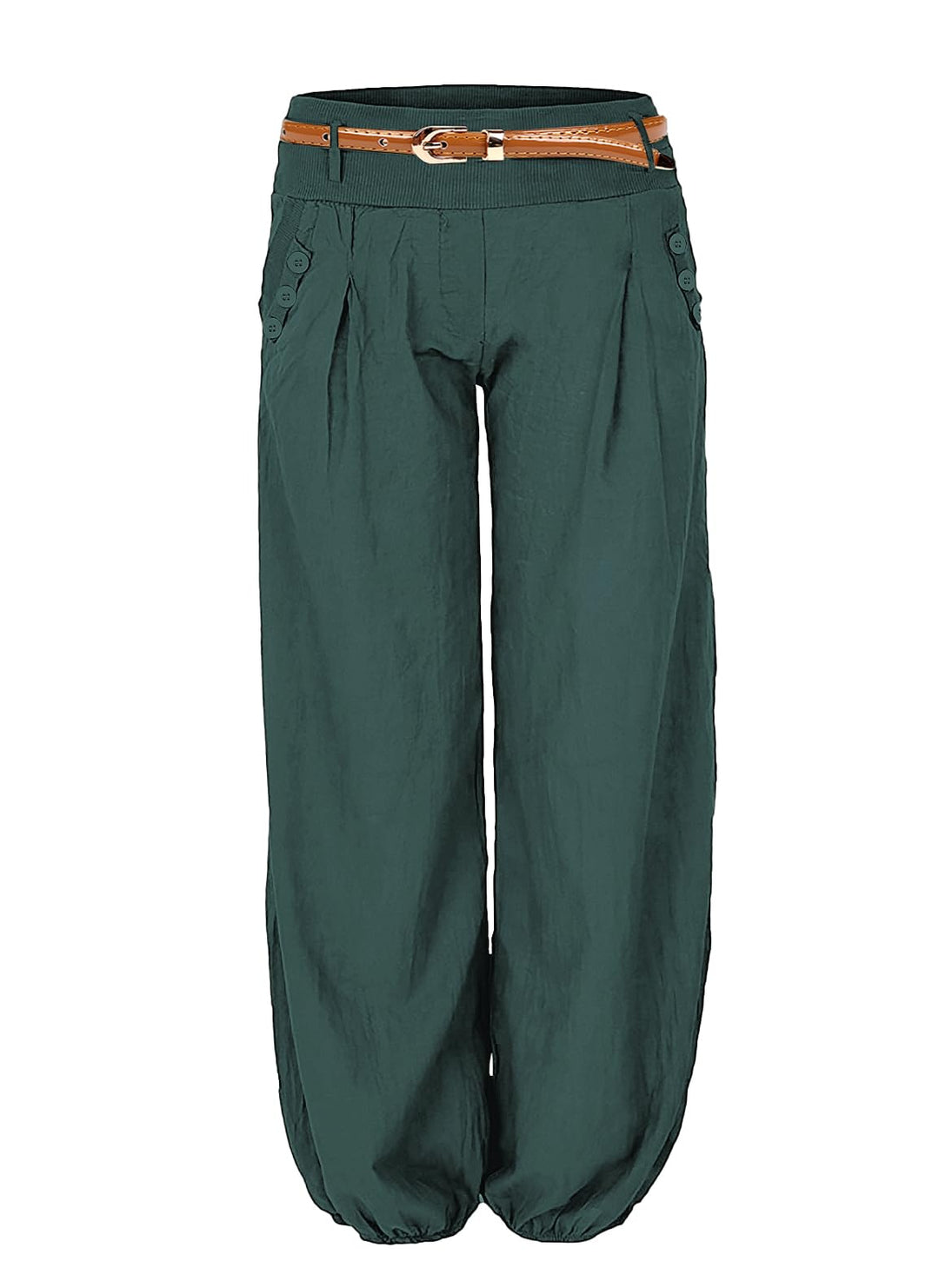 Damen Haremshose Sommerhose XL Grün, XL Grün