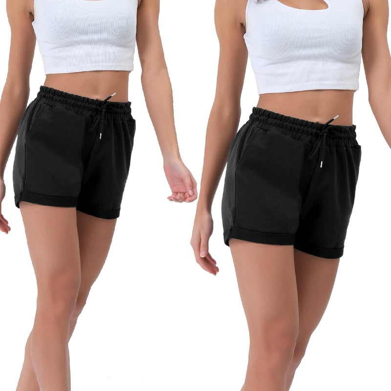 Smith & Solo Kurze Hose Damen - Shorts Sommer Hosen, Laufhose Kurz Sporthose, Trainingshose Sportsho