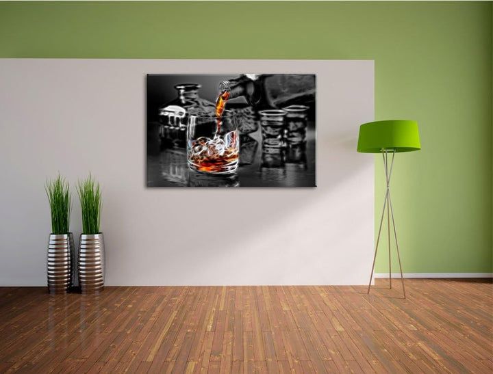 Alter guter Whiskey Format: 100x70 auf Leinwand, XXL riesige Bilder fertig gerahmt mit Keilrahmen, K