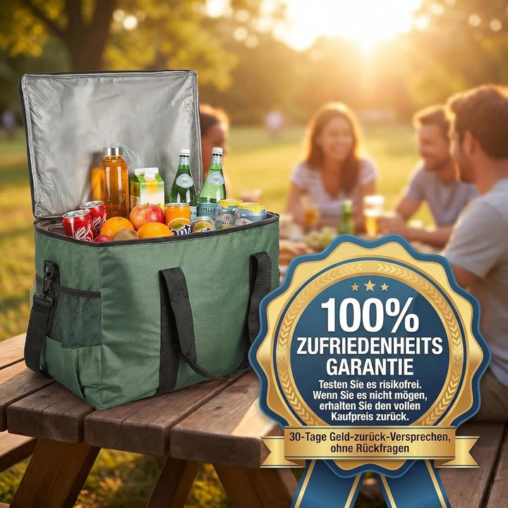 XXL Kühltasche iolierte Getränke & Snack-Tasche Isotasche Picknick-Tasche für Camping Reisen Urlaub