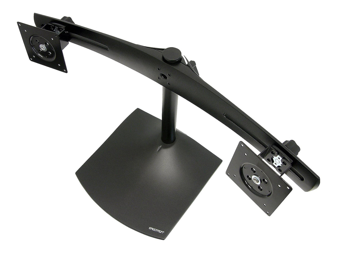 Ergotron DS100 Standfuss für 2x 61 cm (24 Zoll) Monitor, Schwarz 2 Monitore horizontal, 2 Monitore h