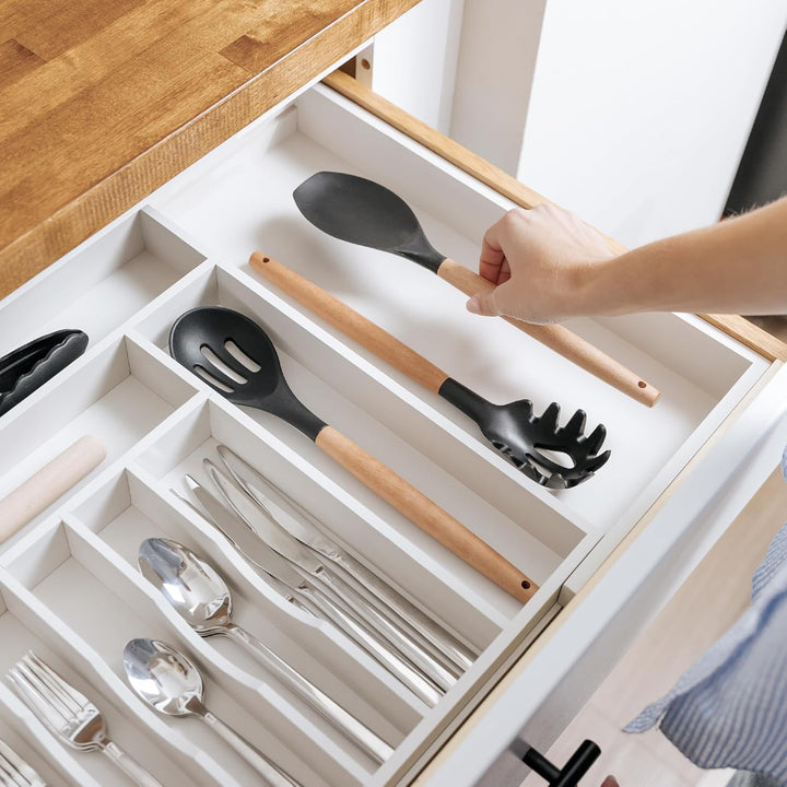 KitchenEdge Hochwertiger Besteck- und Utensilien-Organizer für Küchenschubladen, lebensmittelecht, e