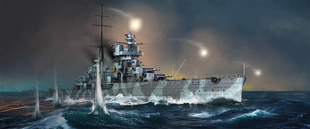 Trumpeter 005348 1/350 RN Fiume Modellbausatz, verschieden, 522.3mm Length,63.1mm Diameter