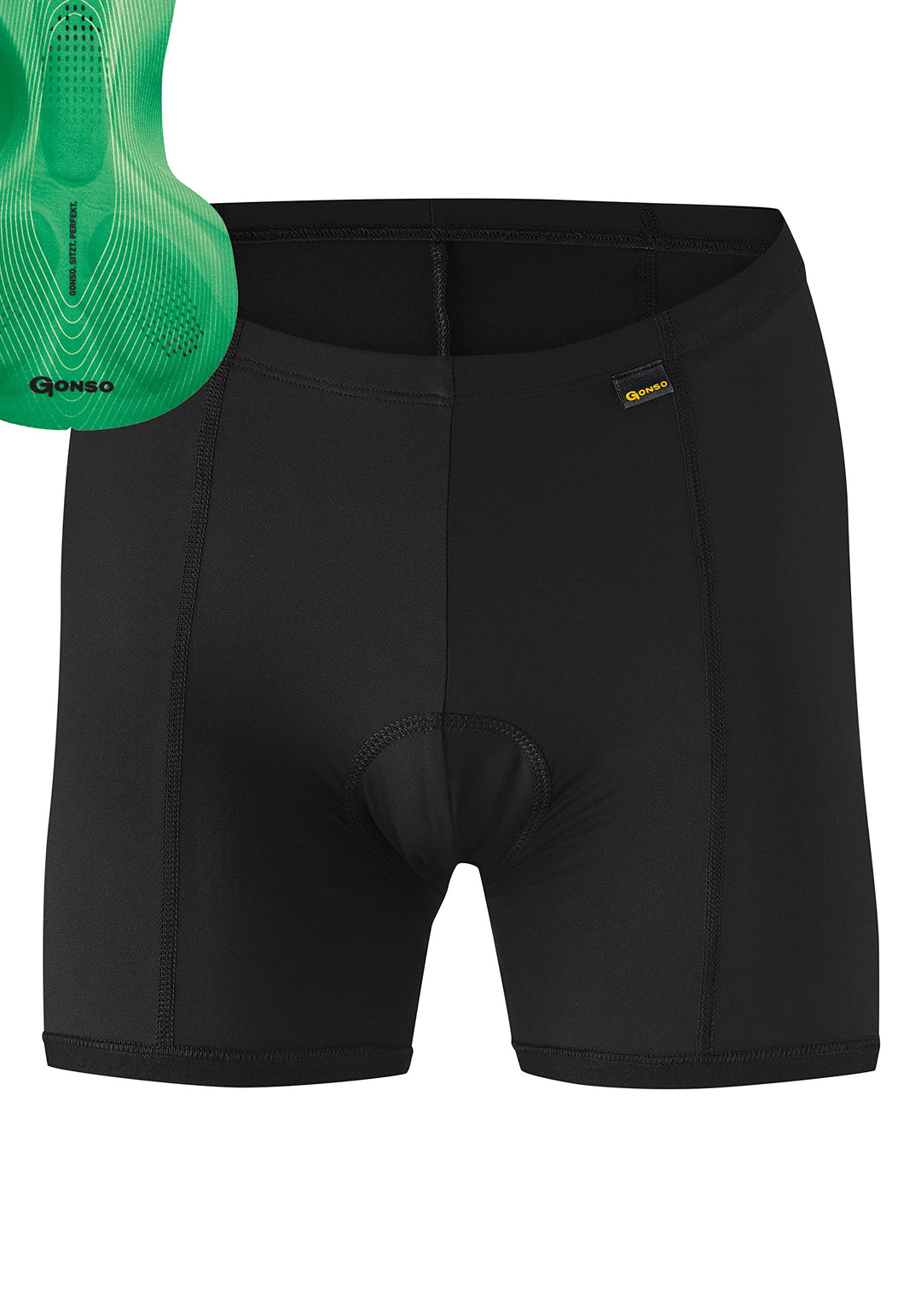 Gonso Damen Fahrradunterhose Sitivo U W, Black / Bright Green