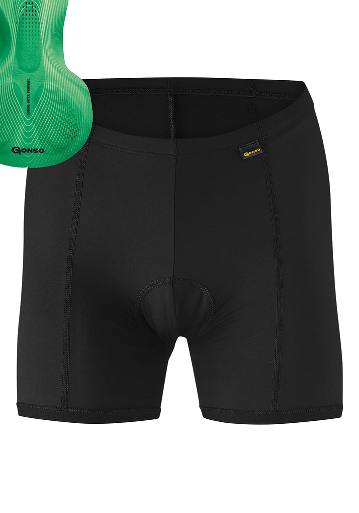 Gonso Damen Fahrradunterhose Sitivo U W, Black / Bright Green