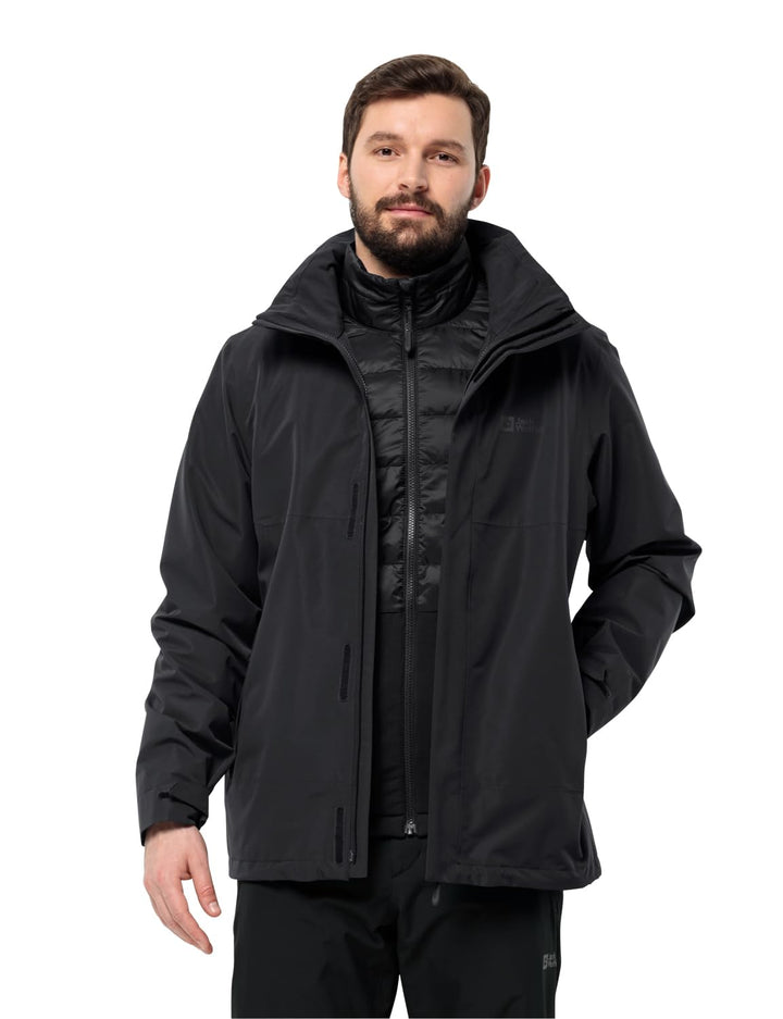Jack Wolfskin Herren Jacket, Schwarz