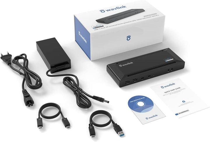 WAVLINK USB C Universelle Docking Station 60W Stromversorgung Unterstützt Dual 4K Videoausgänge (Dis
