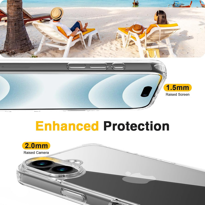 GOODVISH Handykette für iPhone 16 Hülle mit Band (6.1") | Kameraschutz und Bildschirmschutz | | Neck