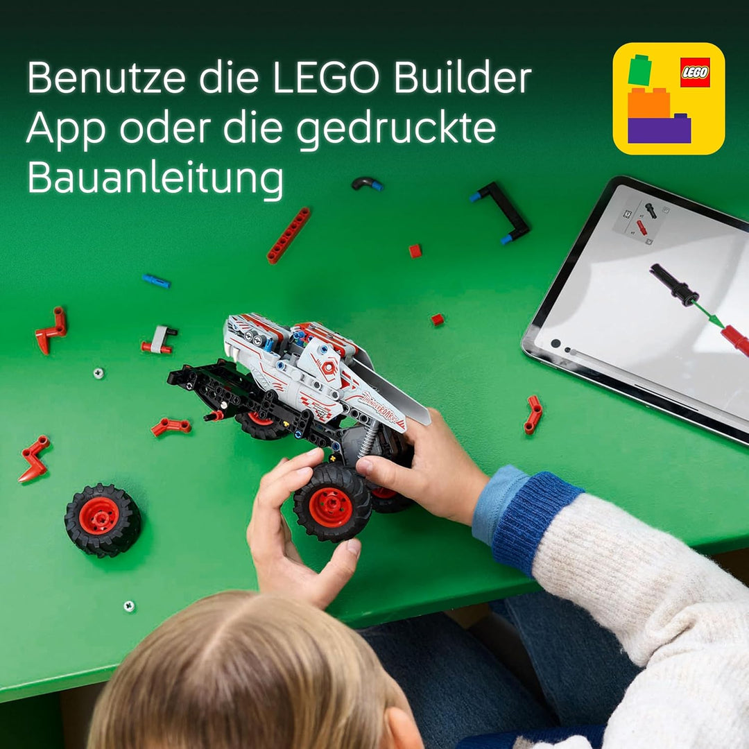 LEGO Technic Monster Jam ThunderROARus, Spielzeug-Monstertruck mit Rückziehfunktion, Bauspielzeug fü