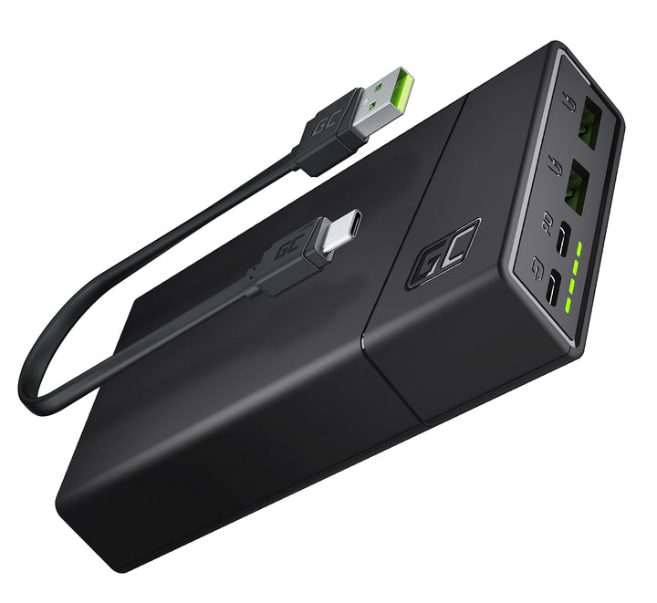 Green Cell Powerbank 20000mAh 18W PD USB C Externer Handyakkus GC PowerPlay20 Tragbares Ladegerät Po