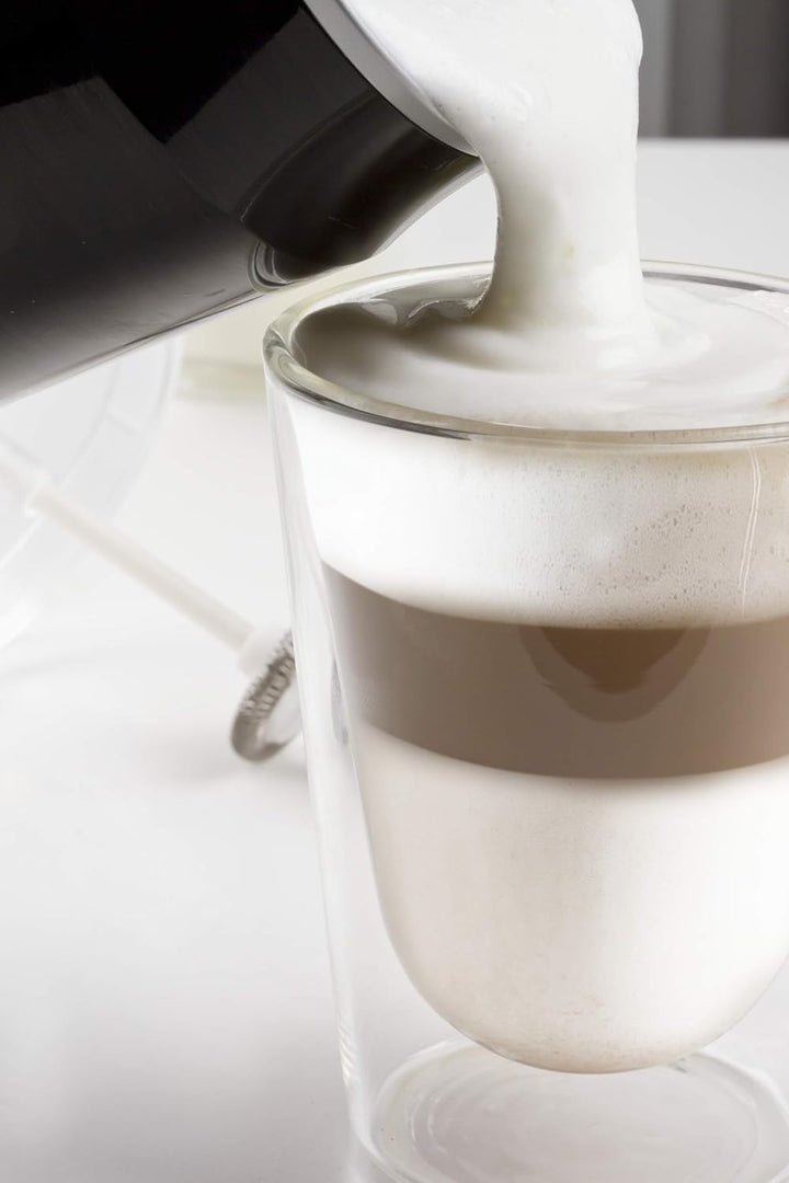 Philips Milk Twister Milchaufschäumer mit heissem und kaltem Schaum, Schwarz
