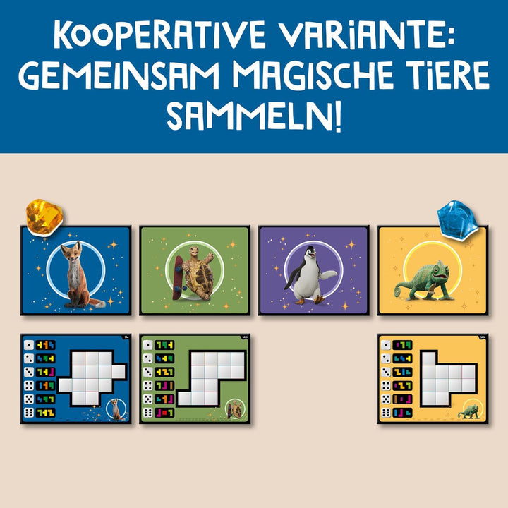 KOSMOS 684501 Ubongo! Die Schule der magischen Tiere, actionreiches Spiel ab 8 Jahre zum Film, Brett
