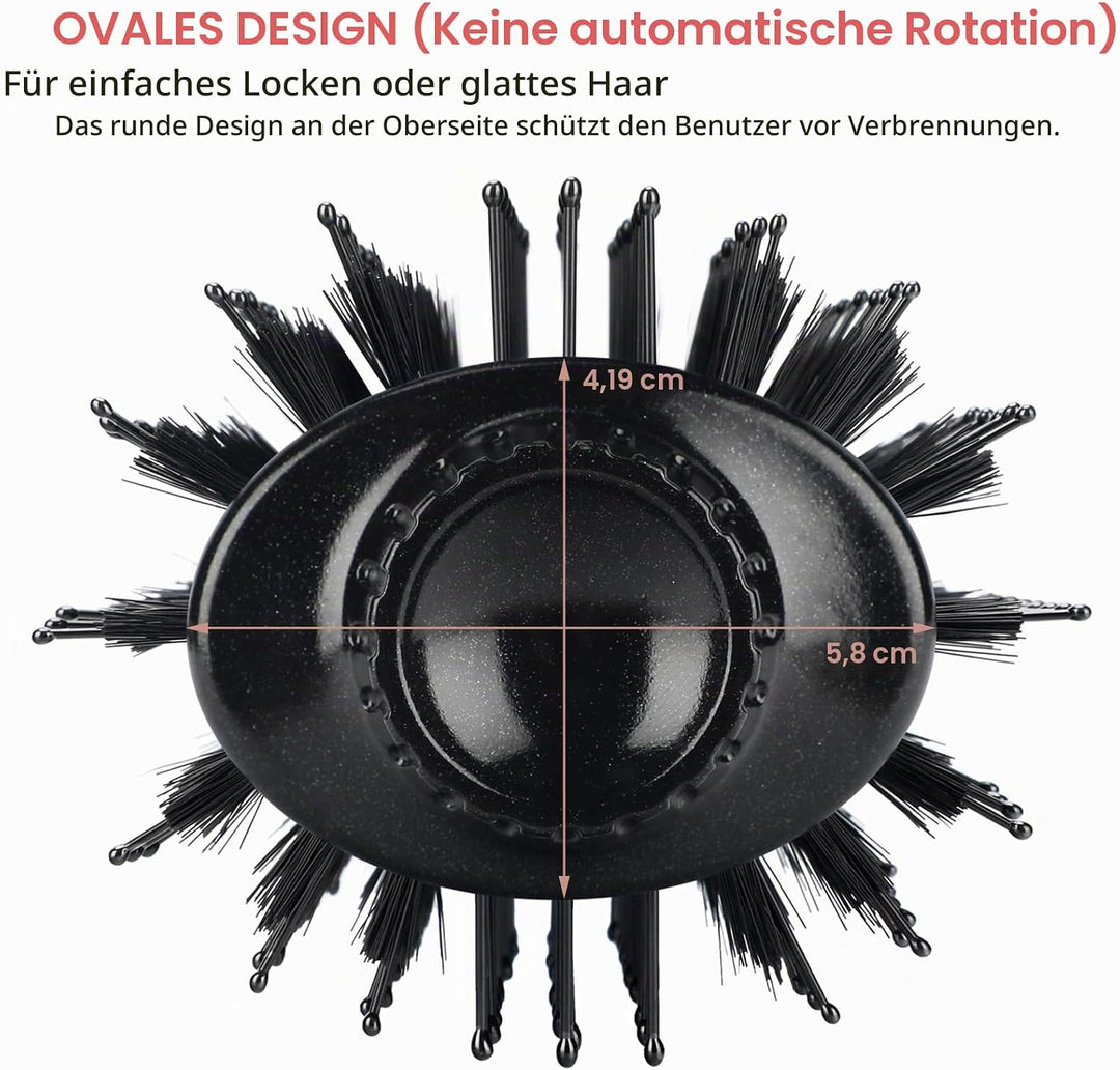 One-Step Warmluftbürste, PARWIN PRO BEAUTY Haartrockner und Volumenbürste, 4 in 1 Ovale Föhnbürste,