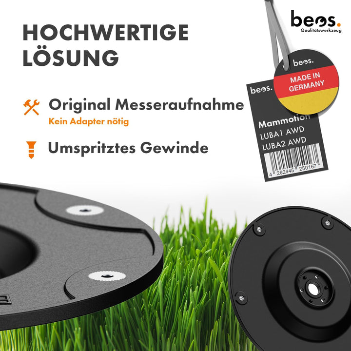 BEOS [Made in Germany] 6er Messerscheibe kompatibel mit Mammotion LUBA1 AWD und LUBA2 AWD (bis BJ 20