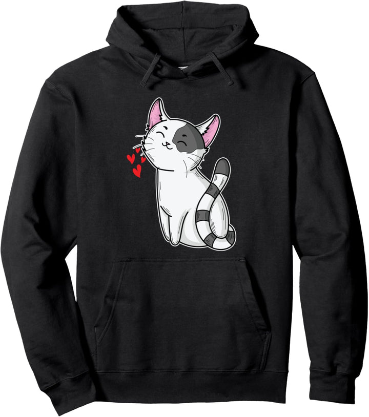 Katze liebt Zuhause Pullover Hoodie