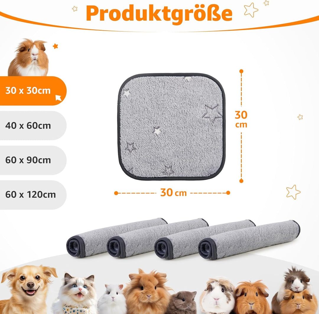 PICK FOR LIFE 30x30cm wasserdichte &amp; Schnell Saugfähige PIPI Pads für Meerschweinchen und Kaninchen