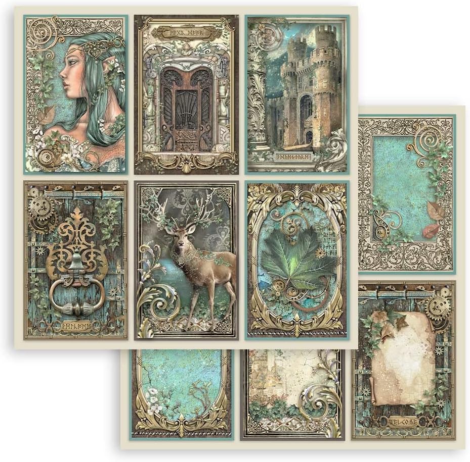 Scrapbooking Pad 10 Sheets CM 30.5x30.5 (12 "X12") - Magic Forest Magic Forest 12" x 12", Magic Fore