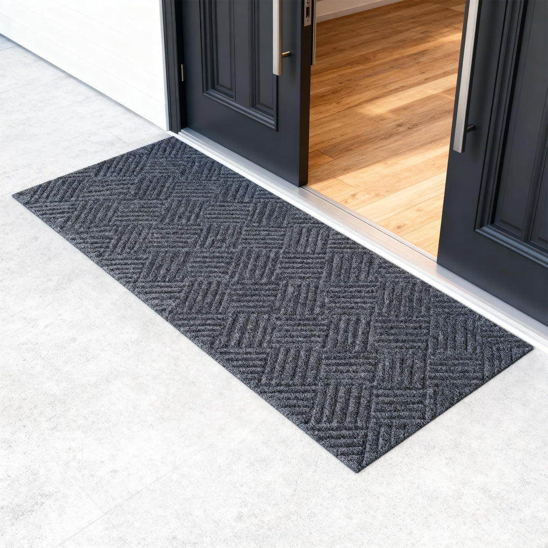 Fussmatte für Innen & Aussen, 40 x 120cm rutschfeste Türmatte Staubdicht, Waschbar Schmutzfangmatte