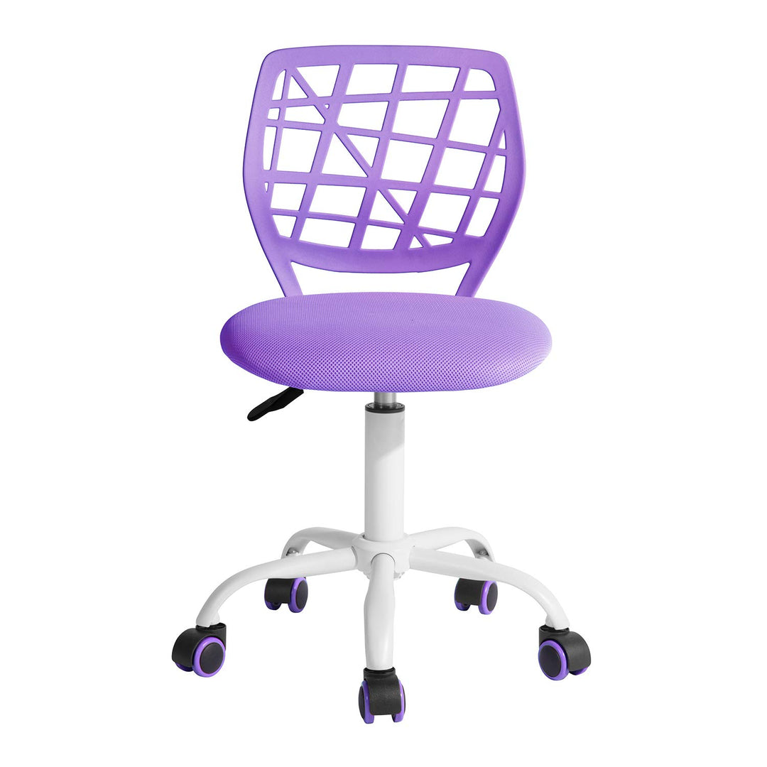 Homy Casa Schreibtischstuhl aus Leinenstoff, ergonomischer Drehstuhl ohne Armlehne, höhenverstellbar