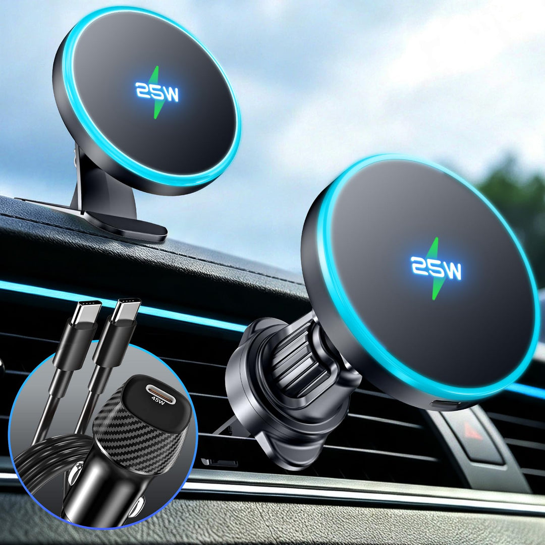 360°Mag-Safe Autohalterung, mit 25W Ladefunktion u zigarettenanzünder USB c