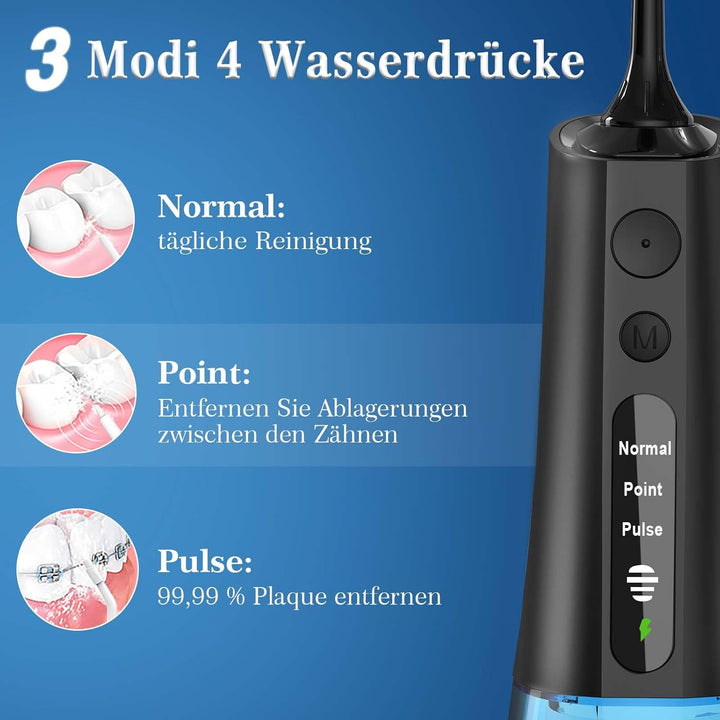 SURFOU Munddusche Kabellos Water Flosser, Elektrische Zahnseide Oral Irrigator for Teeth Zahndusche