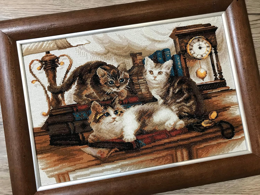 Riolis Kreuzstich-Set Furry Friends,, Gelb