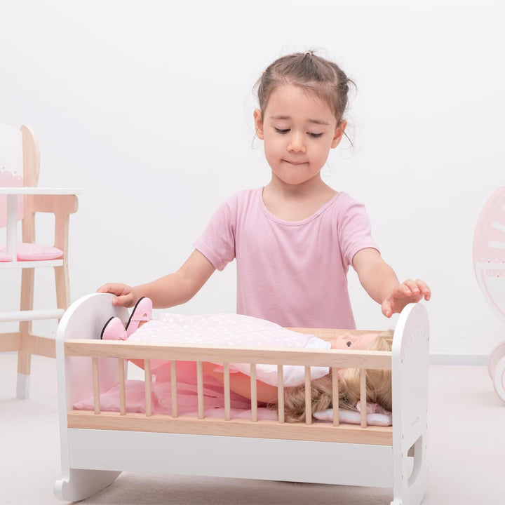 New Classic Toys Puppenbett mit Bettwäsche, Puppenbett