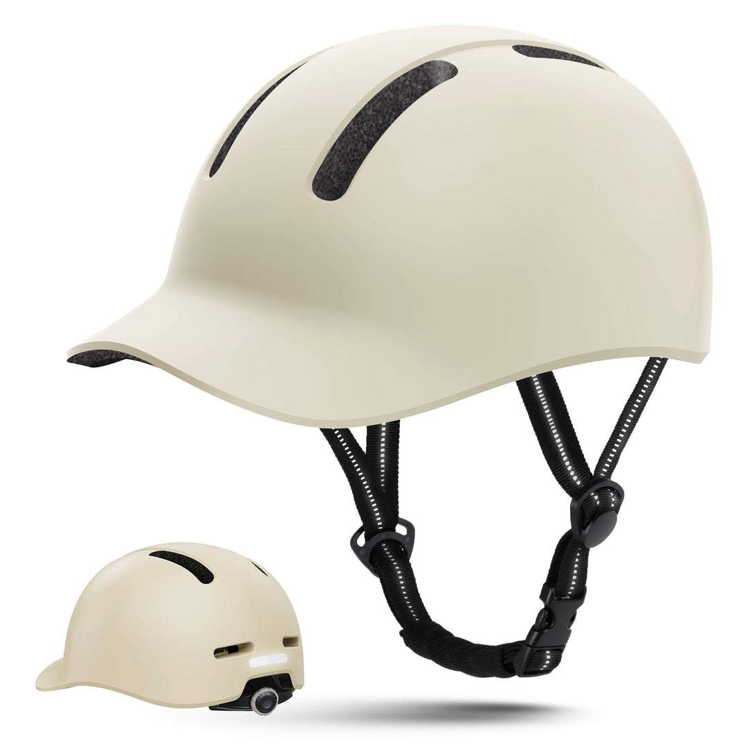 Shinmax Fahrradhelm für Damen und Herren, Einstellbarer Helm mit Visier & Sonnenschutz, Leicht & Bel