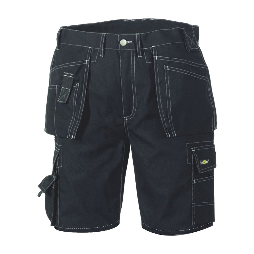 teXXor Canvas Shorts "Bermuda", kurze Arbeits / Berufshose, Grösse 50, schwarz, 4341 Schwarz 50, Sch