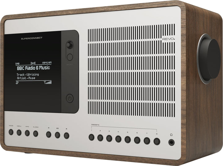 Revo SuperConnect Internet-/DAB+ Radio (Internet/DAB+/DAB/UKW,Spotify,WLAN,Aux In,Cinch-Out,Kopfhöre