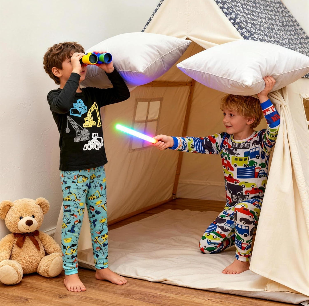 Jungen Pyjama Langarm 4-teilig Kleine Kinder Nachtwäsche Schlafanzug Set 2-14 Jahre 4p-digger Autos