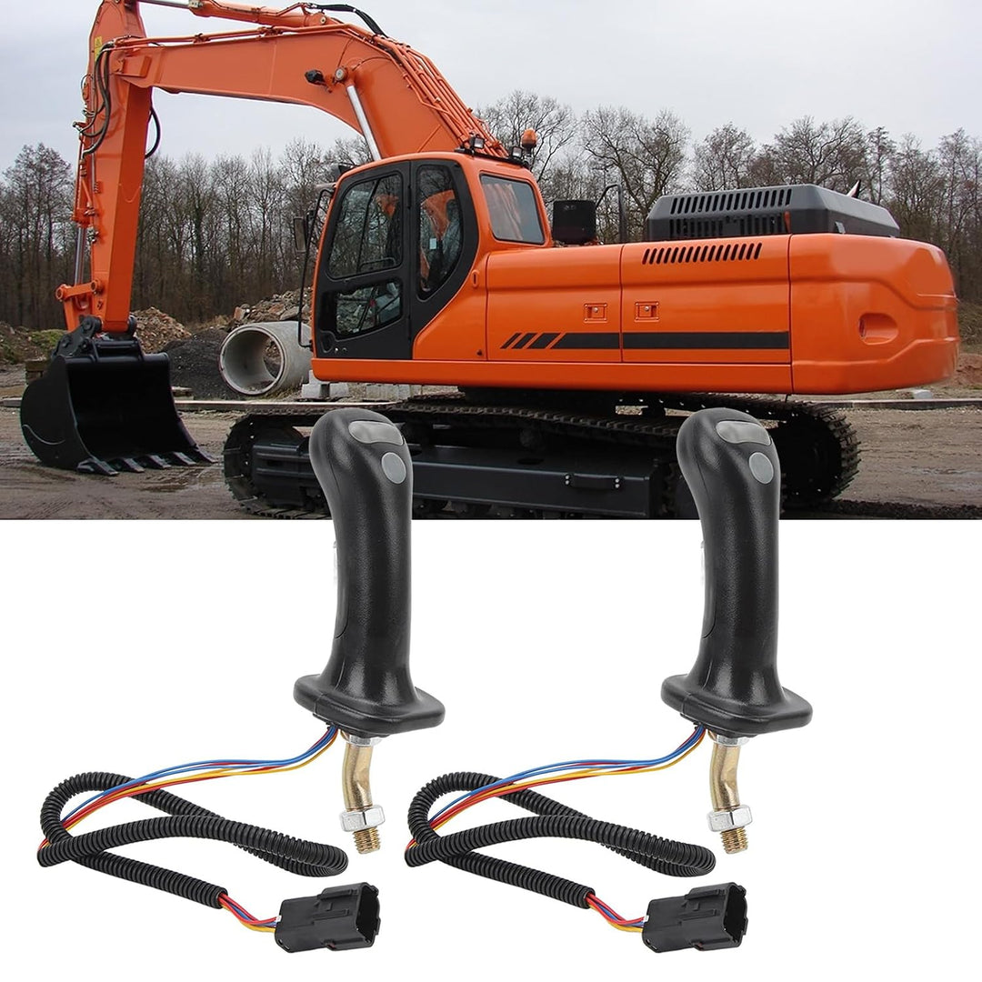 Pyhodi 2 Stück 3-Tasten-Bagger-Joystick-Griffe für Doosan DH DX150 215 225 300 370-9C, Ergonomisch,