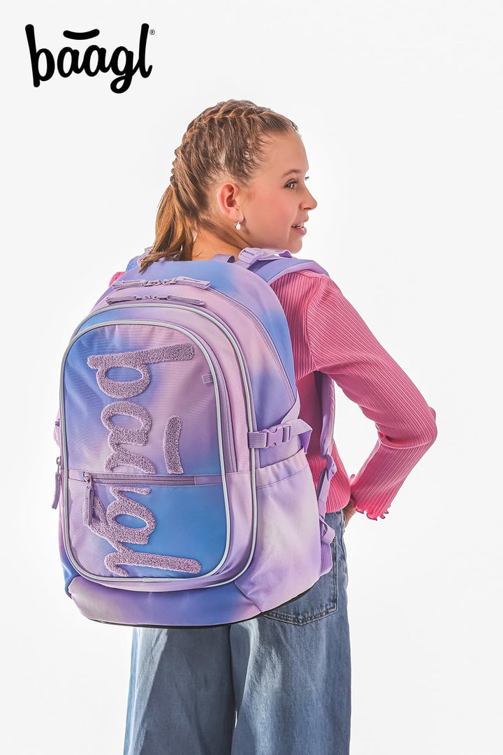 Baagl Schulrucksack Set Jungen Mädchen 3 Teilig, Schultasche für Grundschule Volksschule, Grundschul