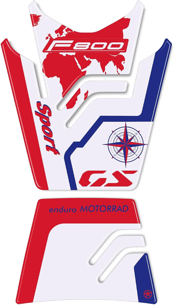 LABELBIKE 3D Aufkleber Motorrad Tankpad kompatibel mit BMW | F800 GS 2024, Harzschutz, Kratzfestigke