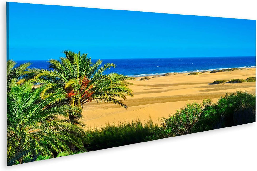 Bild Bilder auf Leinwand ein Blick auf das Naturschutzgebiet der Dünen von Maspalomas auf Gran Canar