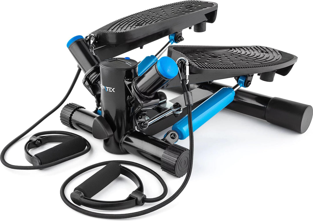 Gymtek XST500 Stepper, Drehstepper inkl. Expanderbänder - Twist Mini Stepper mit LCD, Schrittzähler