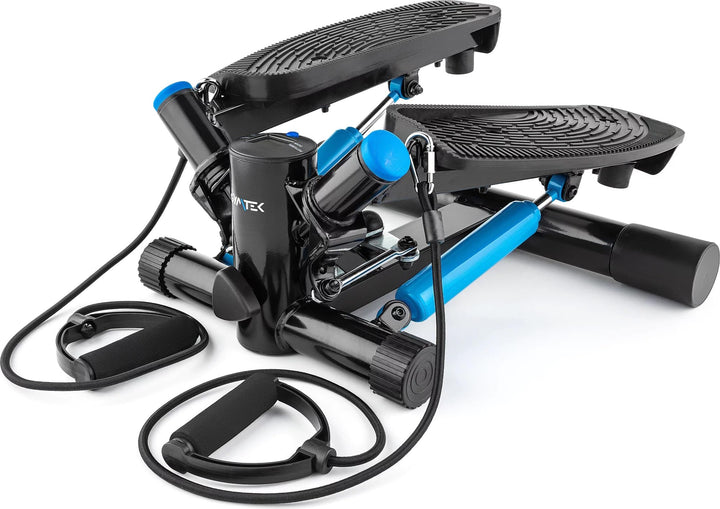 Gymtek XST500 Stepper, Drehstepper inkl. Expanderbänder - Twist Mini Stepper mit LCD, Schrittzähler